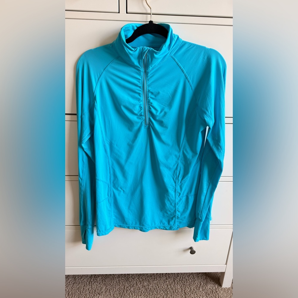 Blue Long Sleeve Athletic Top - Tangerine L